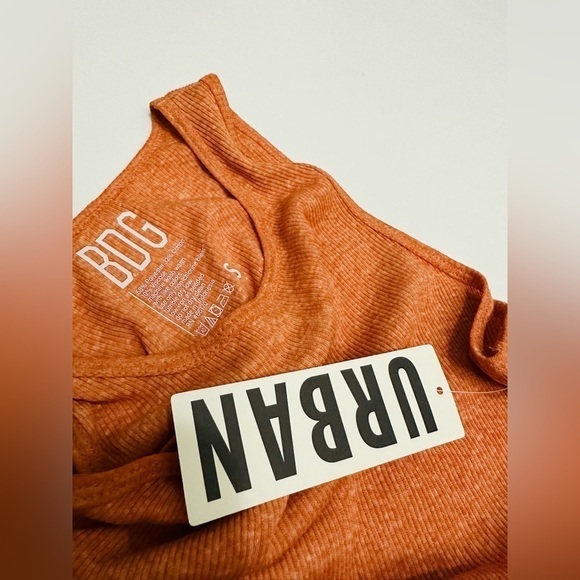 NEW! URBAN OUTFITTERS Godfather Cropped BDG Tank In Rust Orange UO NWT - Picture 8 of 8